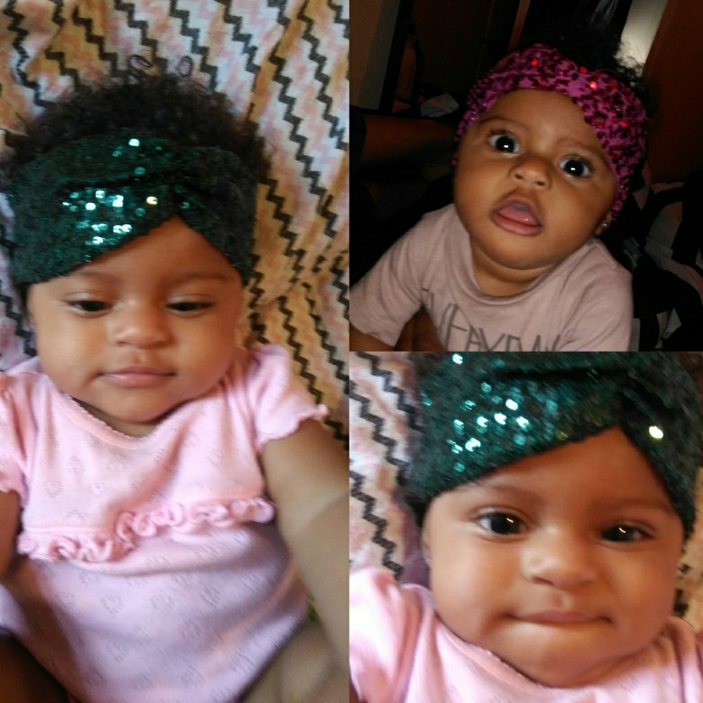 Handmade sequence turban headband
